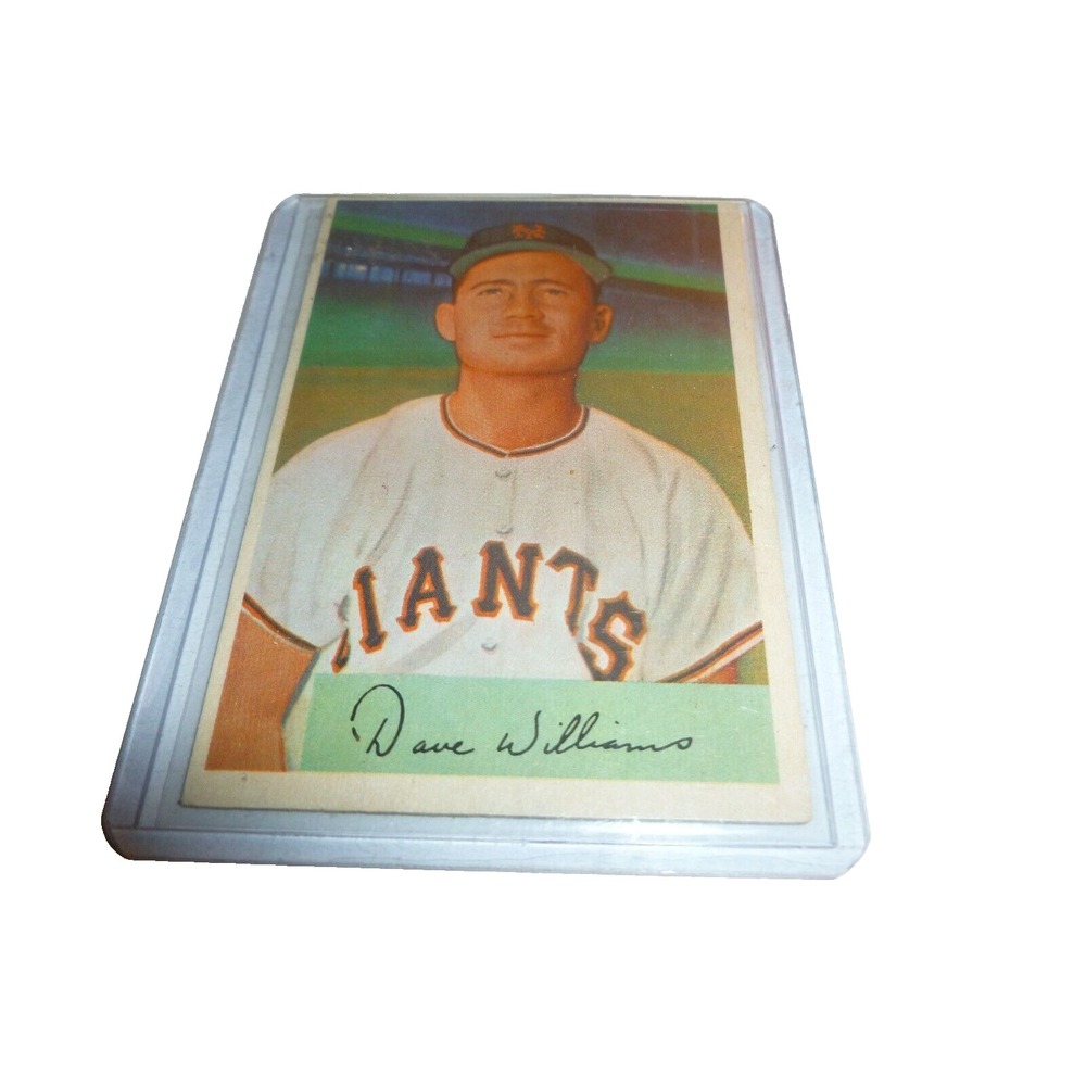 1954 Bowman Davey Williams #9 New York Giants Vintage Baseball Card